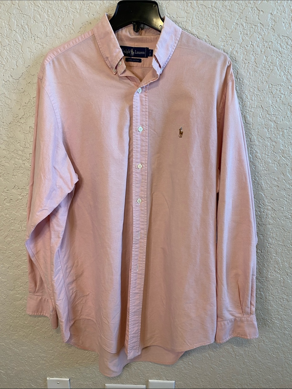 Ralph Lauren Light Pink/Coral  Long-Sleeve Button-Down Oxford Shirt Men’s